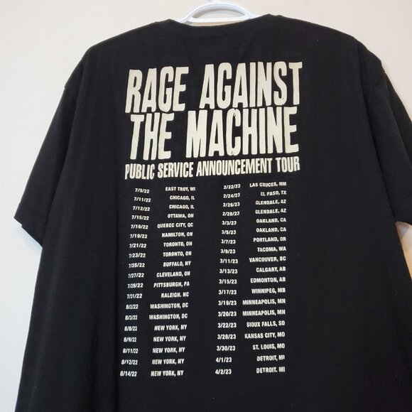 Rage Against The Machine Public Service Announcement Tour Shirt Black Size 2XL - Picture 4 of 5